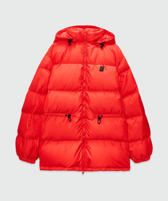 Red Matte Nylon 034Themwave034 Down Jacket Women MSGM Jackets And Coats