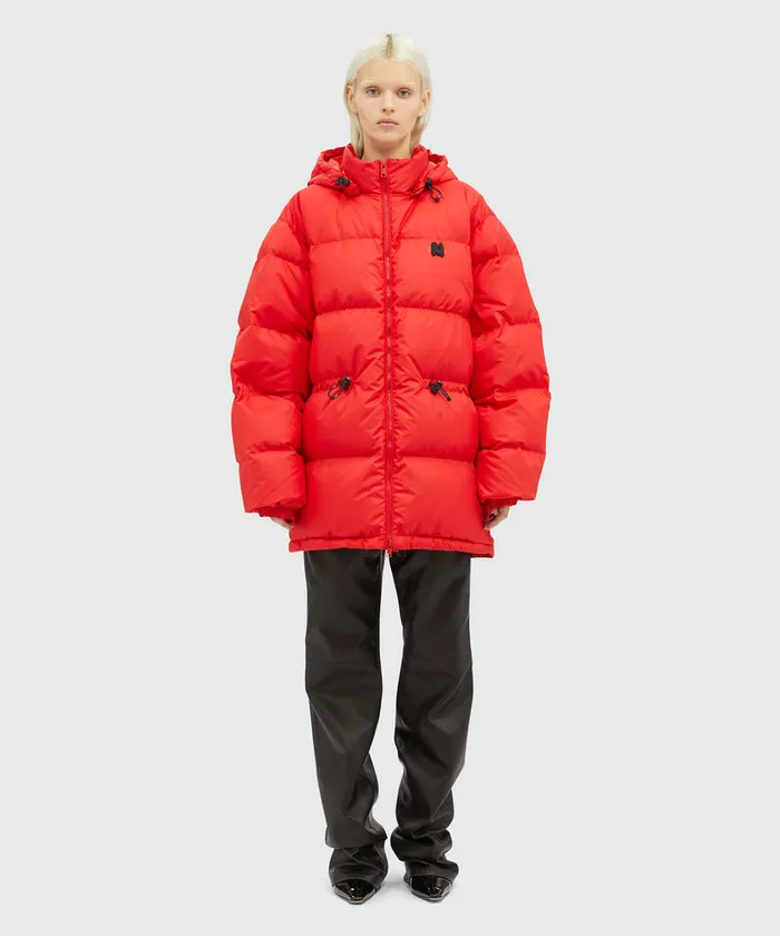 Red Matte Nylon 034Themwave034 Down Jacket Women MSGM Jackets And Coats