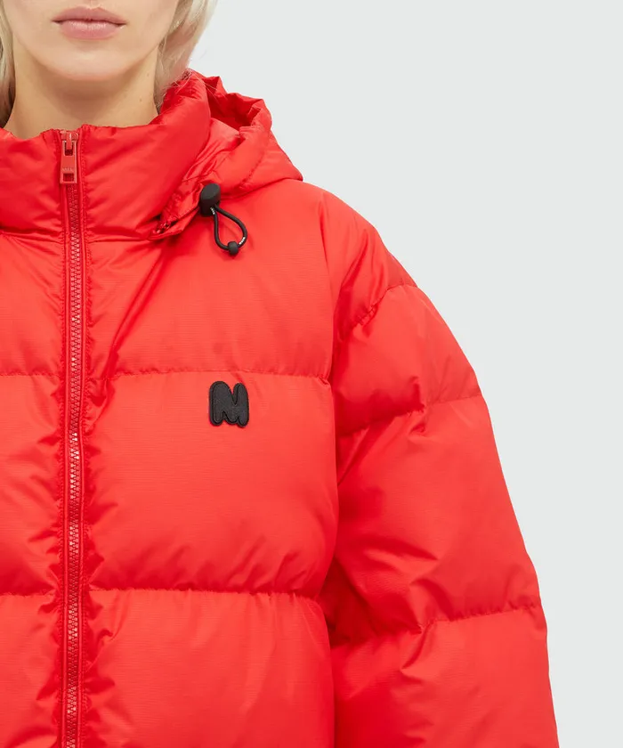 Red Matte Nylon 034Themwave034 Down Jacket Women MSGM Jackets And Coats