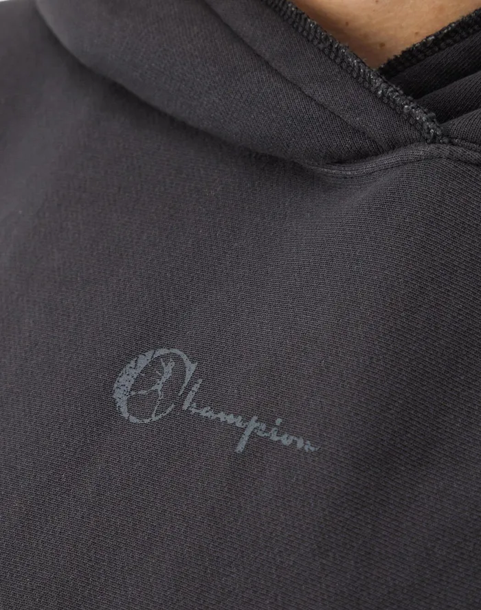 Reverse Weave Hoodie Vintage Wash Running Women Script Logo Time Capsule Black Women Champion Hoodies and Sweatshirts