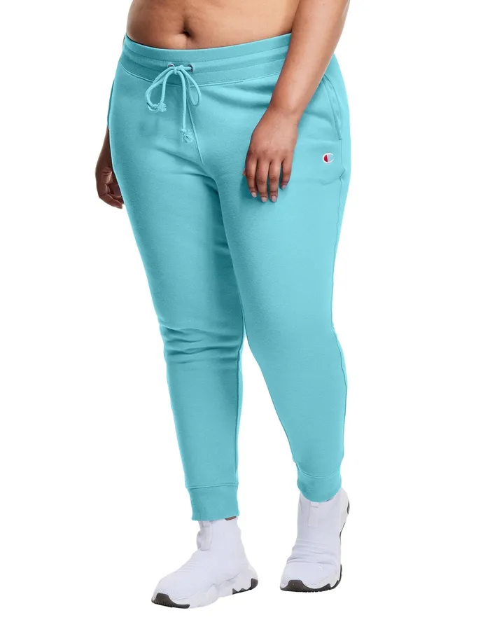 Reverse Weave Joggers C Logo 29034 Plus Size Aquarelle Blue Light Women Champion Pants