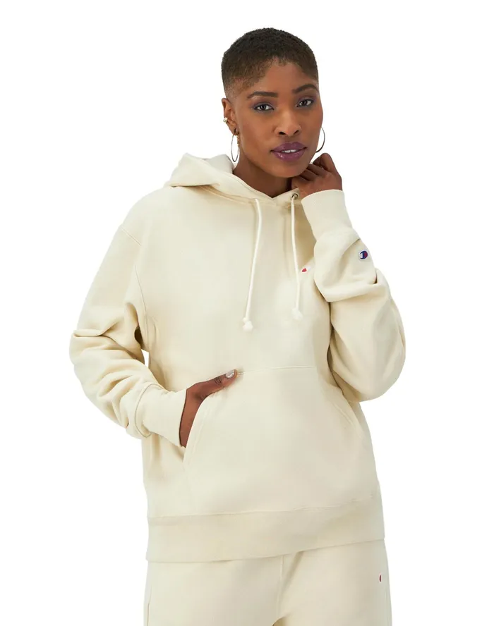 Reverse Weave Oversized Hoodie C Logo Fresh Tan Women Champion Hoodies and Sweatshirts
