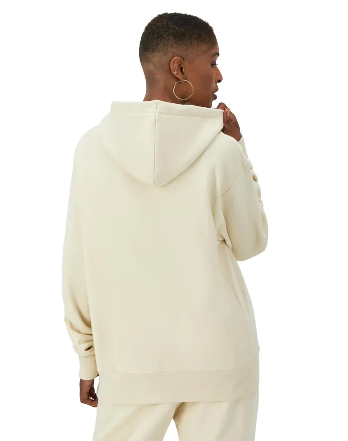 Reverse Weave Oversized Hoodie C Logo Fresh Tan Women Champion Hoodies and Sweatshirts