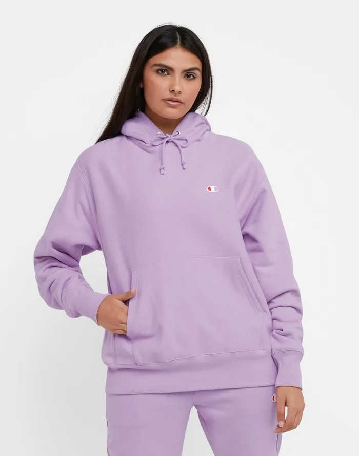Reverse Weave Oversized Hoodie C Logo Pale Iris Purple Women Champion Hoodies and Sweatshirts Reverse Weave Oversized Hoodie C Logo Pale Iris Purple Women Champion Hoodies and Sweatshirts
