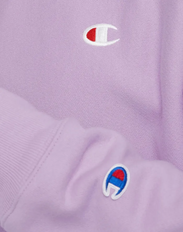 Reverse Weave Oversized Hoodie C Logo Pale Iris Purple Women Champion Hoodies and Sweatshirts