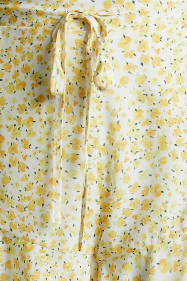 Rhenzy Shorts 8211 Frill Hem Shorts In Sunshine Ditzy Women Showpo Shorts