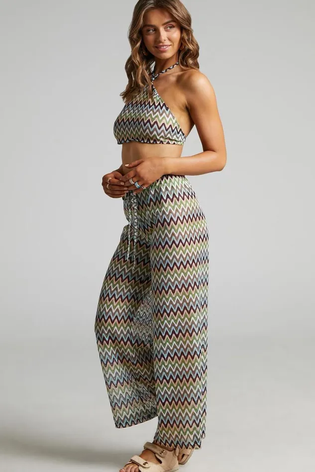 Rhyzel Top 8211 Halter Neck Crochet Crop Top In Multi Women Showpo Tops