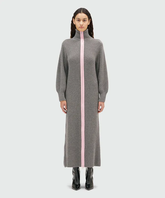 Ribbed Knit Long Dress Women MSGM Dresses