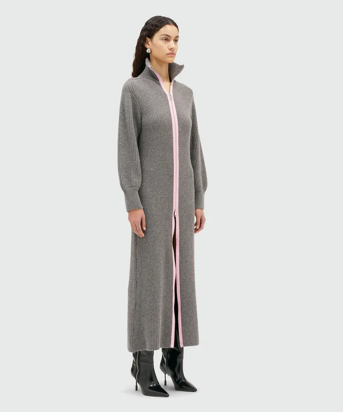 Ribbed Knit Long Dress Women MSGM Dresses
