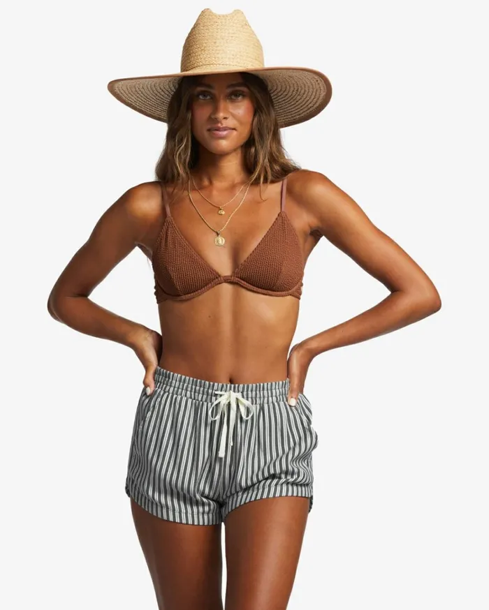 Road Trippin Elastic Waist Shorts Black Sands Women Billabong Shorts