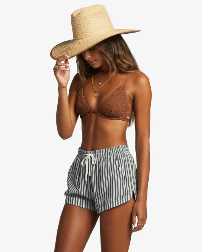 Road Trippin Elastic Waist Shorts Black Sands Women Billabong Shorts