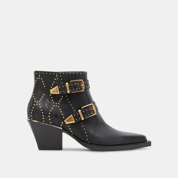 Ronnie Booties Black Leather Women Dolce Vita Boots and Booties