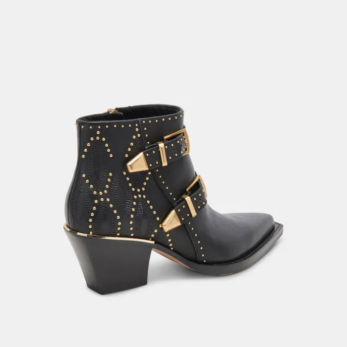 Ronnie Booties Black Leather Women Dolce Vita Boots and Booties