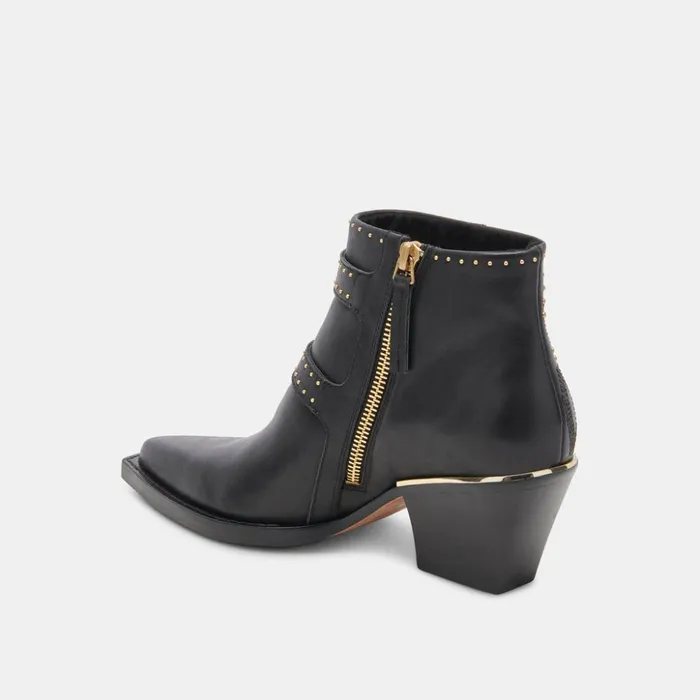 Ronnie Booties Black Leather Women Dolce Vita Boots and Booties