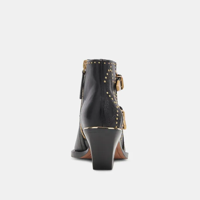 Ronnie Booties Black Leather Women Dolce Vita Boots and Booties