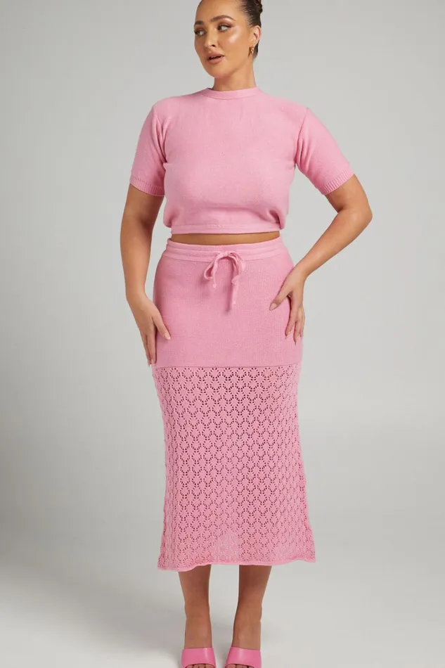 Rue Stiic 8211 Elina Knit Top In Pink Women Showpo Knitwear
