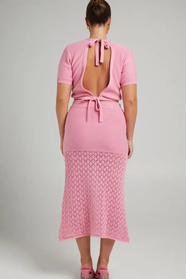 Rue Stiic 8211 Elina Knit Top In Pink Women Showpo Knitwear