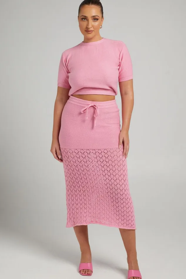 Rue Stiic 8211 Elina Knit Top In Pink Women Showpo Knitwear