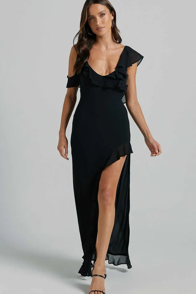 Runaway The Label 8211 Vacanza Midi Dress In Black Women Showpo Dresses