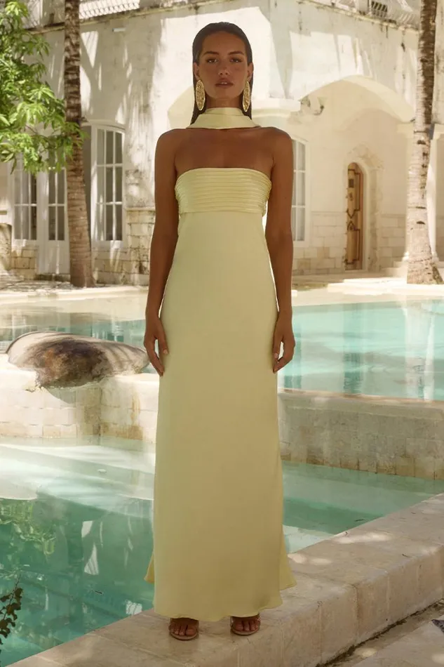 Runaway The Label Bridesmaids Dresses ELSA MAXI DRESS Lemon 8211 Women
