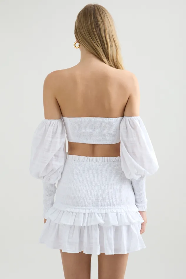 Runaway The Label Crops Luciano Crop Top White 8211 Women Runaway The Label Crops Luciano Crop Top White 8211 Women