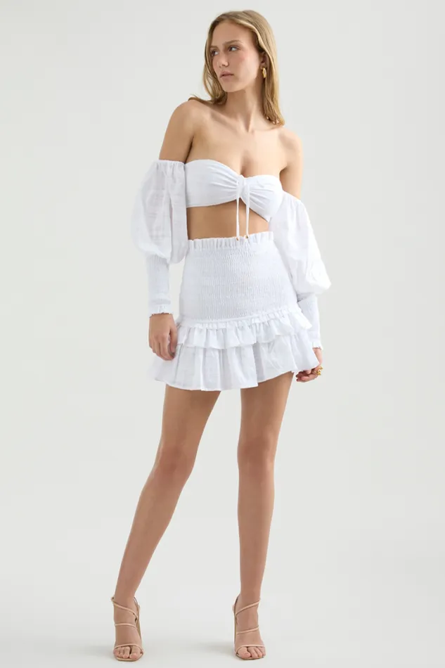 Runaway The Label Crops Luciano Crop Top White 8211 Women Runaway The Label Crops Luciano Crop Top White 8211 Women