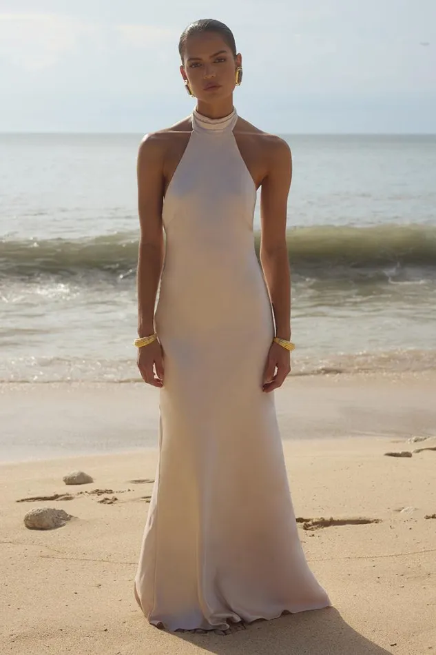 Runaway The Label Maxi Dresses BRIGITTE MAXI DRESS Ivory 8211 Women