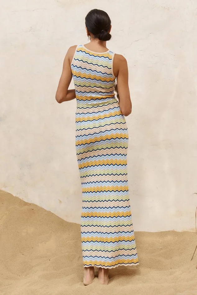 Runaway The Label Maxi Dresses ISABO MAXI DRESS Blue Multi 8211 Women