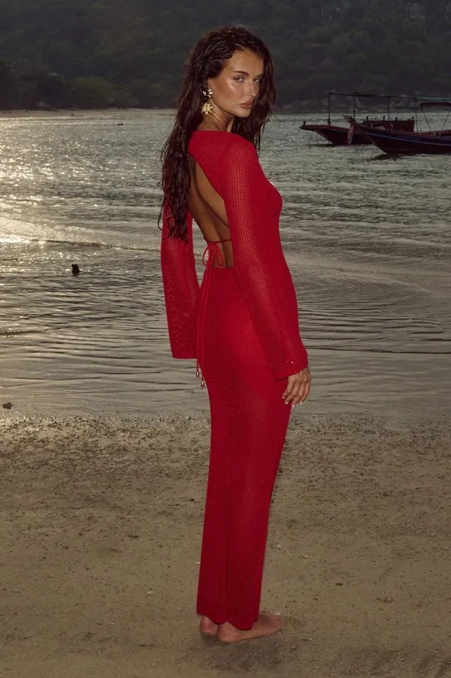 Runaway The Label Maxi Dresses ROSALIE MAXI DRESS Red 8211 Women