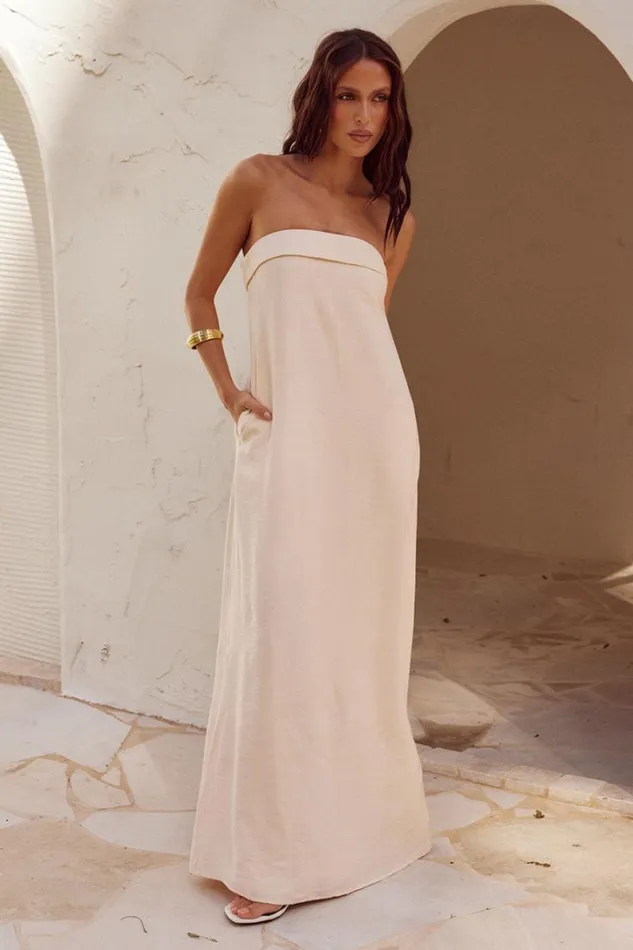 Runaway The Label Maxi Dresses SAPHIRA MAXI DRESS Stone 8211 Women