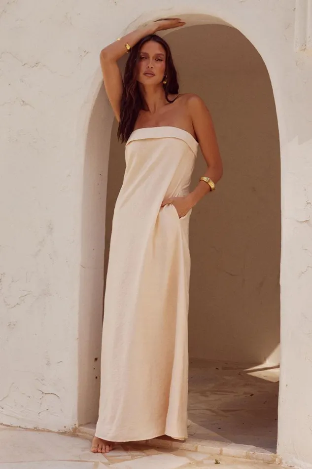 Runaway The Label Maxi Dresses SAPHIRA MAXI DRESS Stone 8211 Women