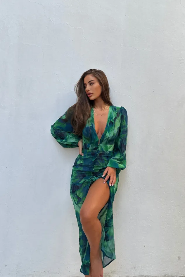 Runaway The Label Midi Dresses Calista Midi Dress Green 8211 Women Runaway The Label Midi Dresses Calista Midi Dress Green 8211 Women