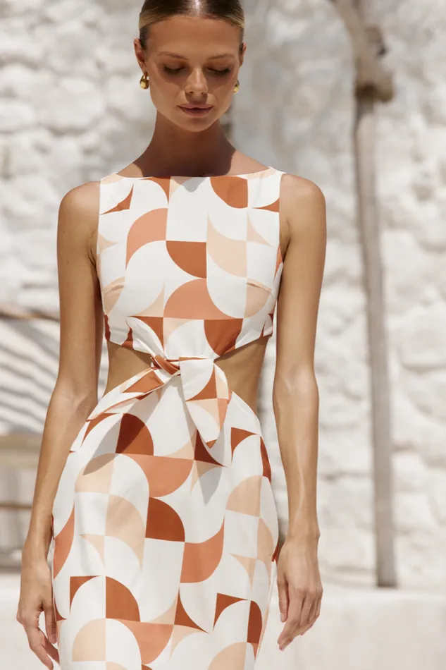 Runaway The Label Midi Dresses Kiaan Midi Dress Multicolour 8211 Women Runaway The Label Midi Dresses Kiaan Midi Dress Multicolour 8211 Women