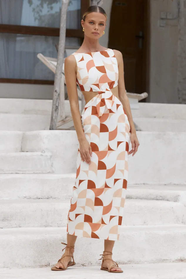 Runaway The Label Midi Dresses Kiaan Midi Dress Multicolour 8211 Women Runaway The Label Midi Dresses Kiaan Midi Dress Multicolour 8211 Women