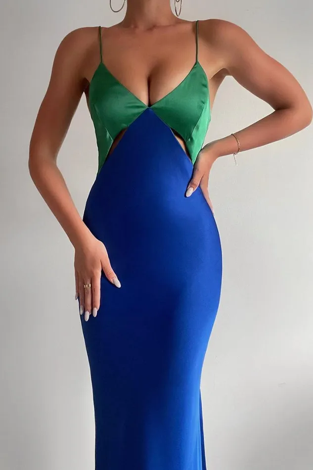Runaway The Label Midi Dresses Nico Slip Dress Greenroyal 8211 Women Runaway The Label Midi Dresses Nico Slip Dress Greenroyal 8211 Women