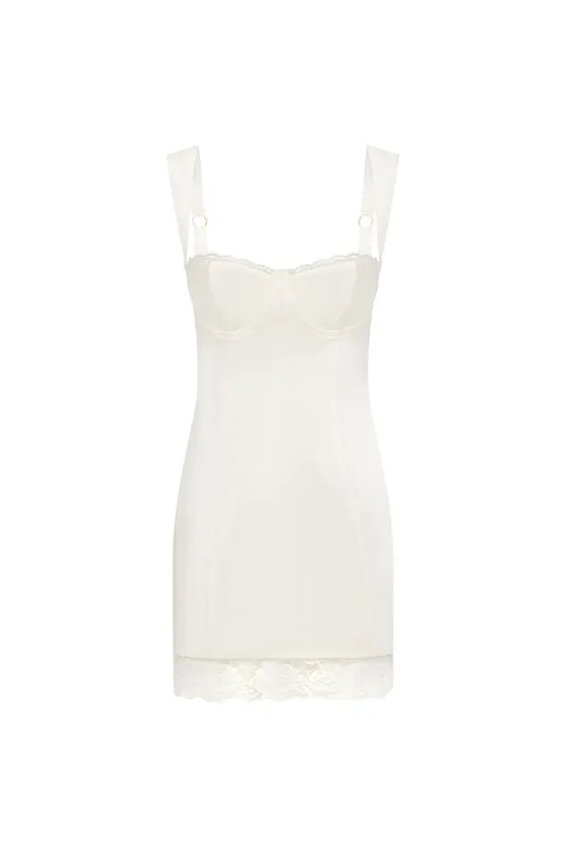 Runaway The Label Mini Dresses CLAUDELLE MINI DRESS Ivory 8211 Women