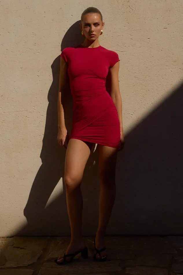 Runaway The Label Mini Dresses MARKINA MINI DRESS Cherry Red 8211 Women
