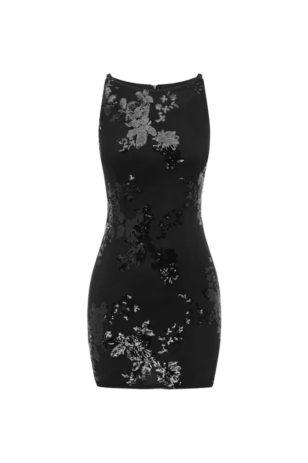 Runaway The Label Sequin Dresses MARGIE MINI DRESS Black 8211 Women