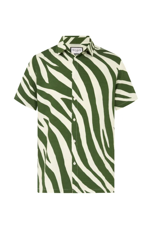 Runaway The Label Shirts ABE SHIRT Khaki Zebra 8211 Men