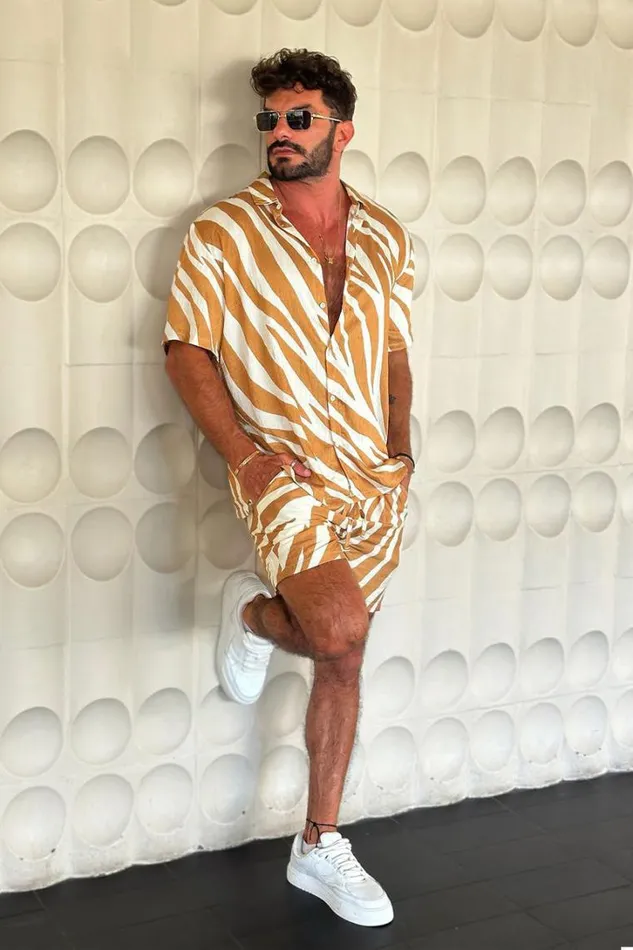 Runaway The Label Shirts ABE SHIRT Sand Zebra 8211 Men
