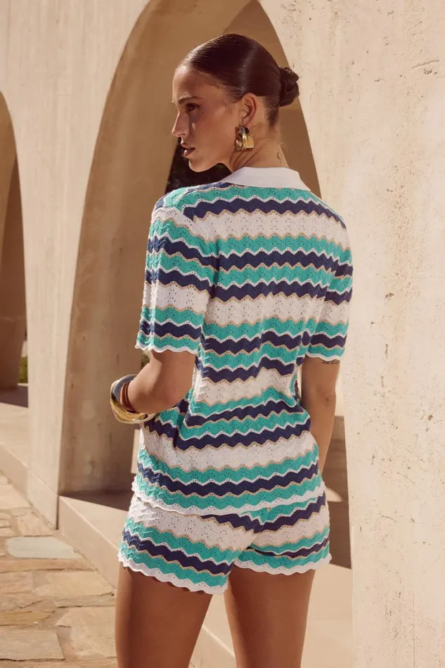 Runaway The Label Shirts and Blouses HUBERT TOP Blue Multi 8211 Women