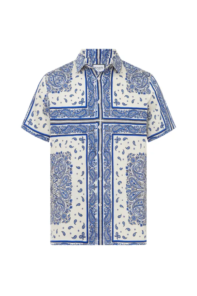 Runaway The Label Shirts BANDANA SHIRT Blue 8211 Men