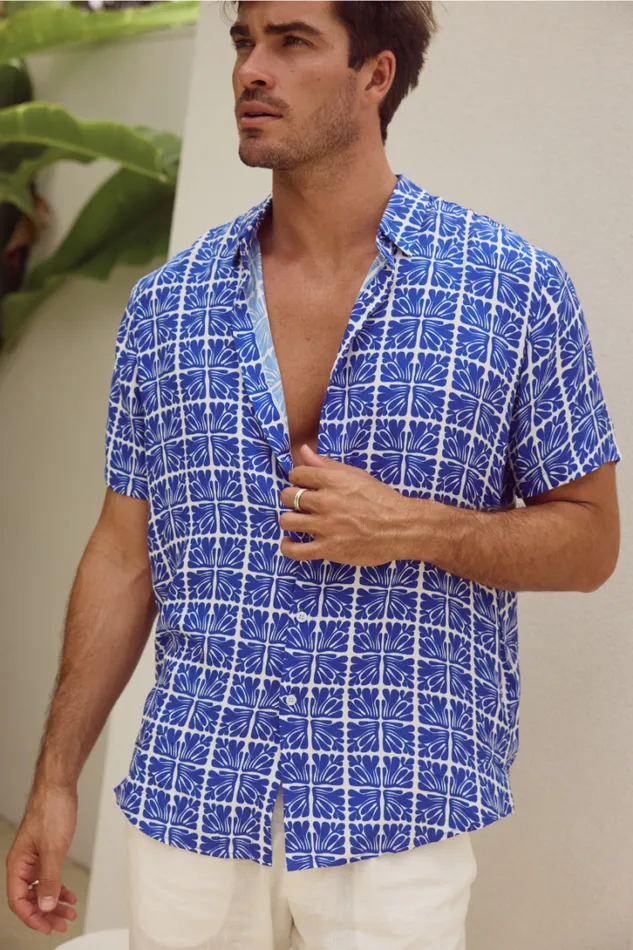 Runaway The Label Shirts MOORE SHIRT Ascend Blue 8211 Men