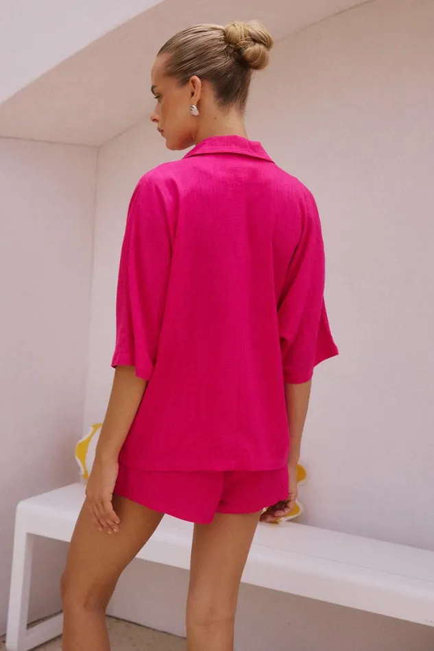 Runaway The Label Summer Sets MONIQUE TOP Hot Pink 8211 Women
