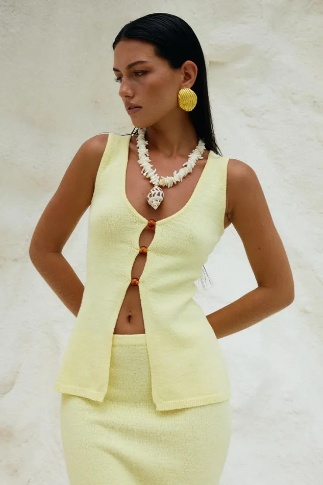 Runaway The Label Summer Sets NADINA TOP Lemon 8211 Women