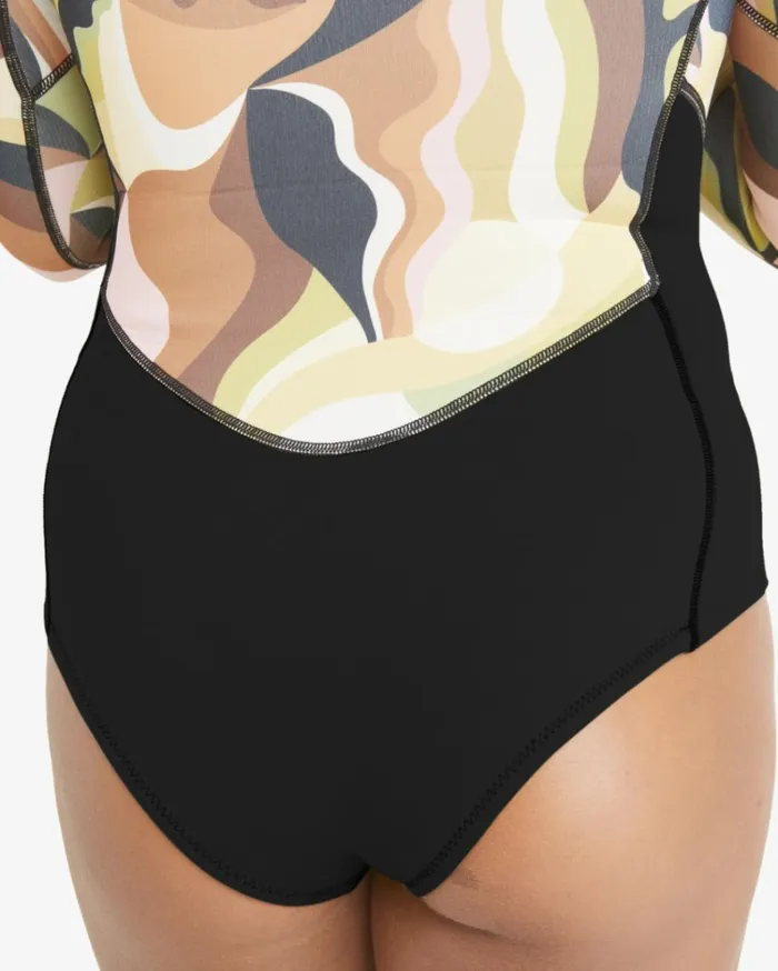 Salty Dayz Long Sleeve Spring Wetsuit Hidden Palms Multi Women Billabong Billabong Surf Capsule