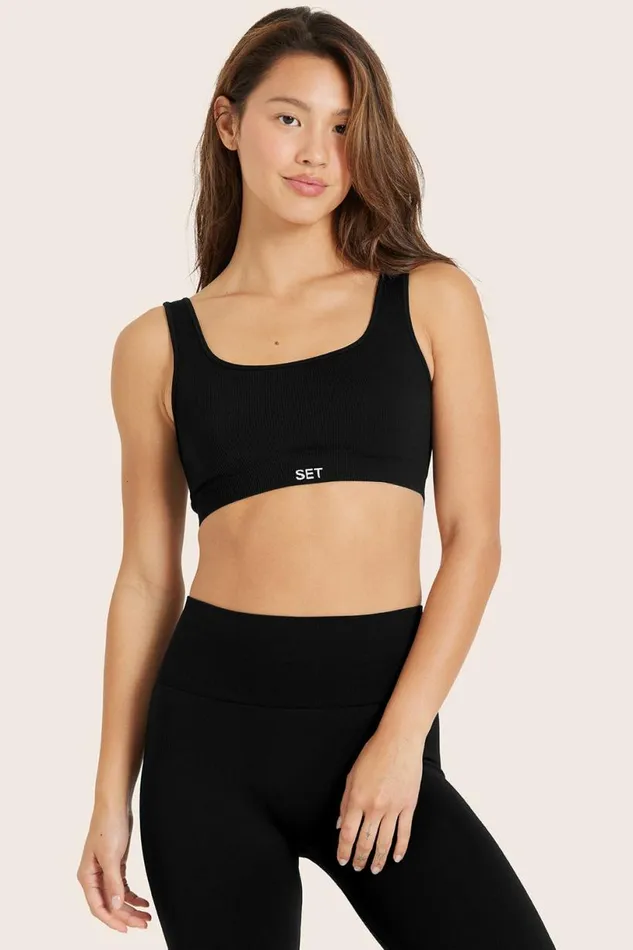 SET ACTIVE Activewear SCULPTFLEX POWER BOX CUT BRA 8211 ONYX 8211 Women
