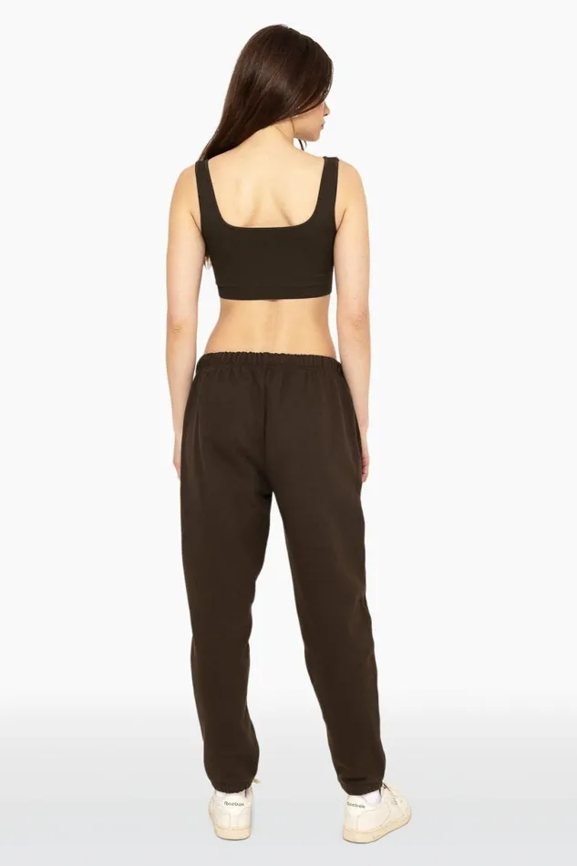 SET ACTIVE Bottoms HEAVYWEIGHT SWEATS DRAWSTRING SWEATPANTS 8211 ESPRESSO 8211 Women