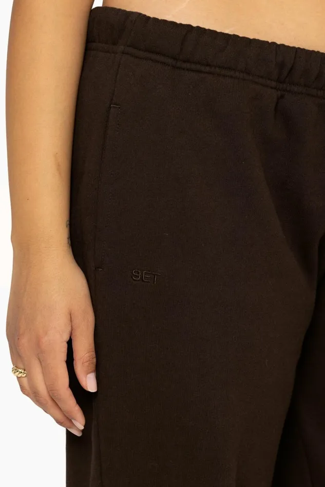 SET ACTIVE Bottoms HEAVYWEIGHT SWEATS DRAWSTRING SWEATPANTS 8211 ESPRESSO 8211 Women