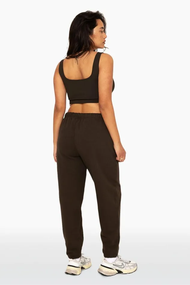 SET ACTIVE Bottoms HEAVYWEIGHT SWEATS DRAWSTRING SWEATPANTS 8211 ESPRESSO 8211 Women